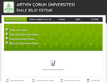 Tablet Screenshot of ihale.artvin.edu.tr